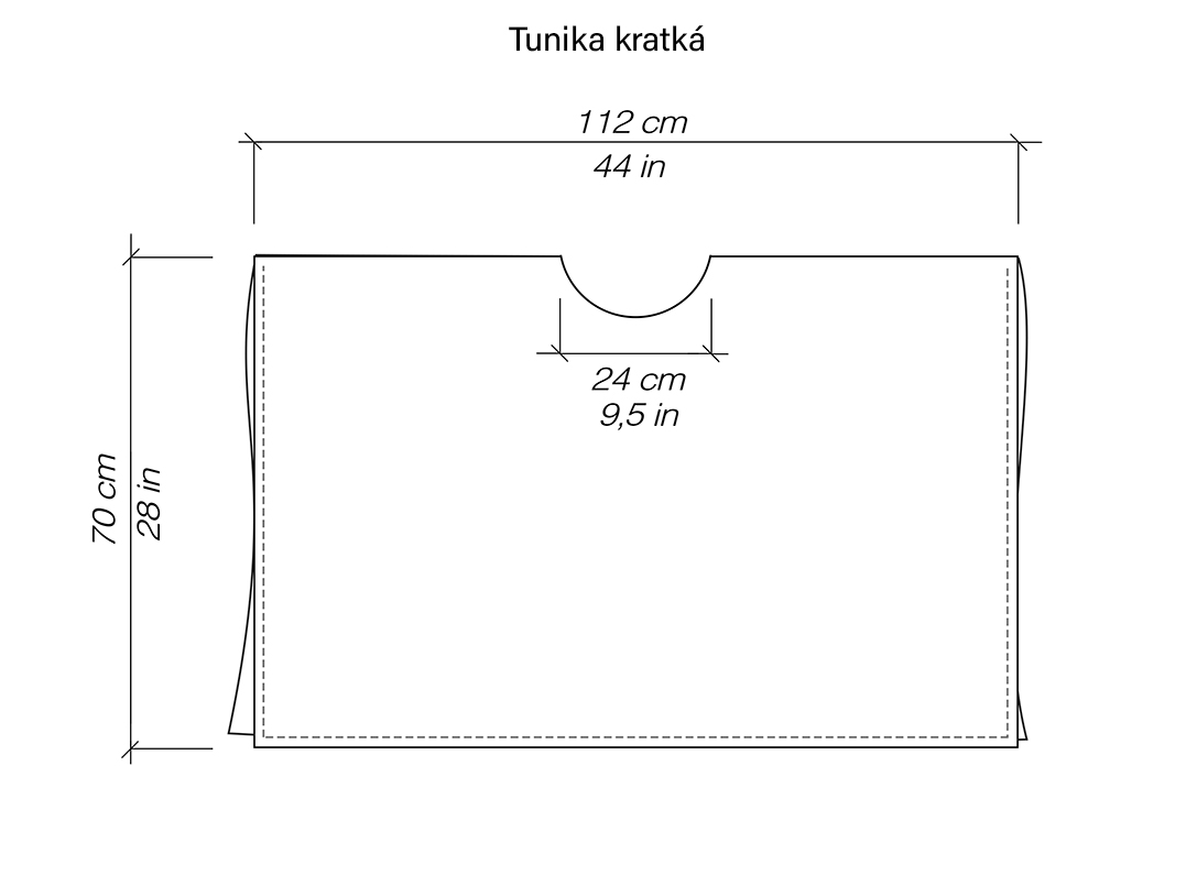 tabulka velikosti tuniky kratke kopie